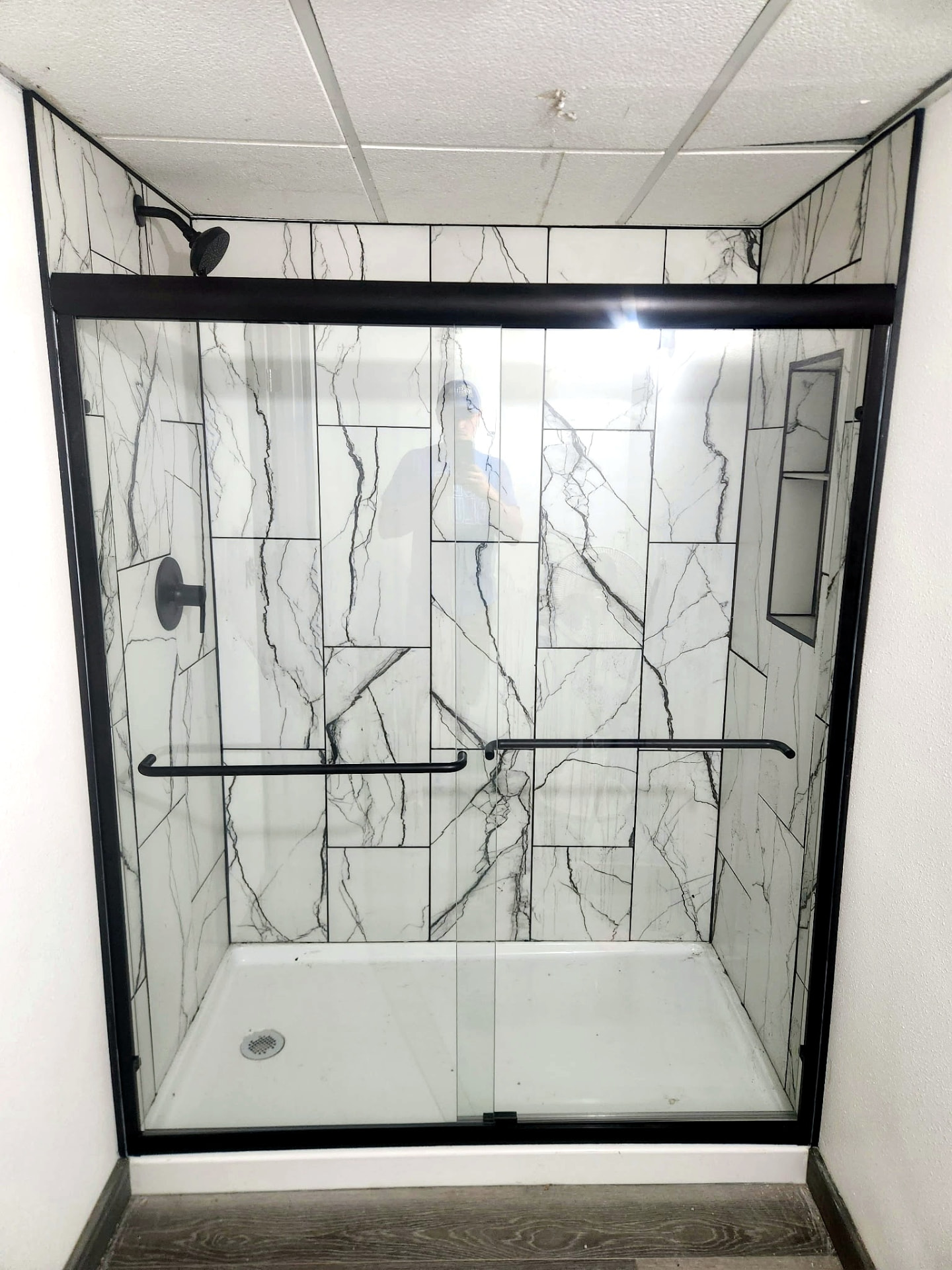 Tiled Bathroom Remodel completed by Granum Construction in East River, SD