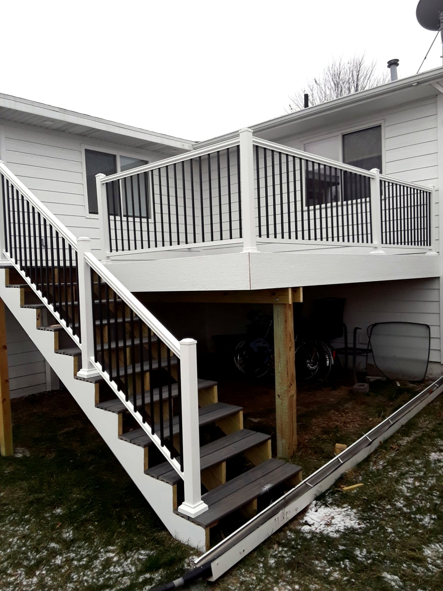 Elevated Deck & Stairs completed by Granum Construction in East River, SD